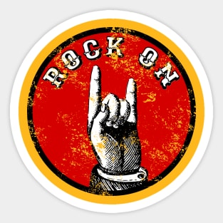 Rock On Antique Sticker
